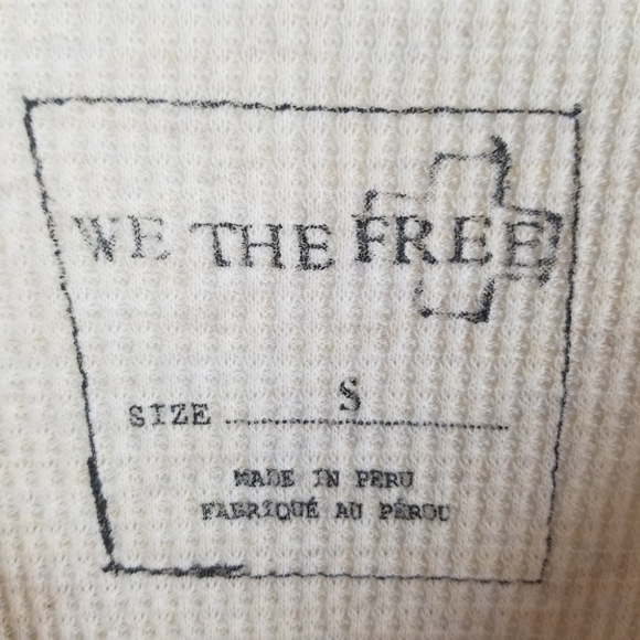 Free People Oatmeal Flowy Thermal Knit Top - Picture 2 of 8